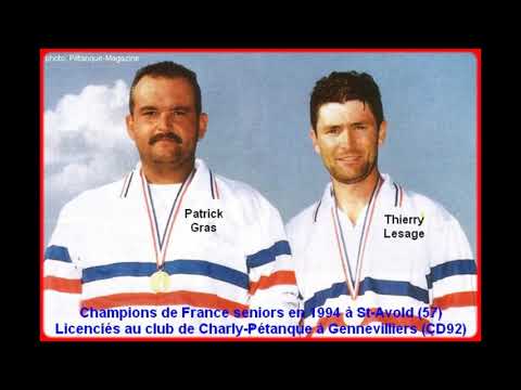 Tous les champions de France pétanque doublette sénior