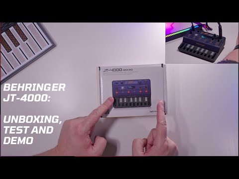 Behringer JT-4000 Micro: Unboxing, test and demo song. A little blue gem!