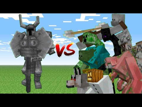 Ferrous Wroughtnaut From Mowzie Mobs Vs Mutant Creatures Who Will Win? Addons Fight MCPE