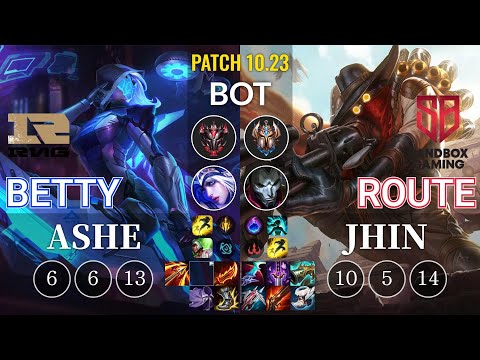 RNG Betty Ashe vs SB Route Jhin Bot - KR Patch 10.23