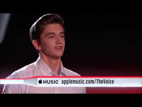 Fifteen-year-old Chance Peña sings 'I See Fire' - The Voice 2015 - Blind Audition