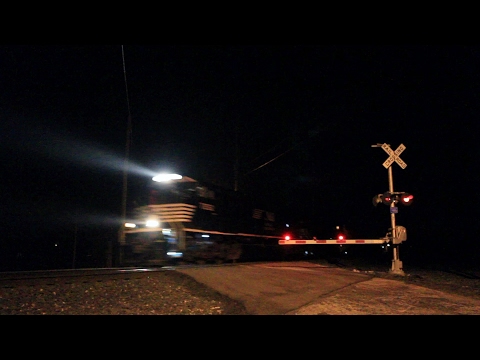 MID-TRAIN DPU: NS SD70ACu leader w/ mid-train helpers lead a WB Manifest Train @ Millbury