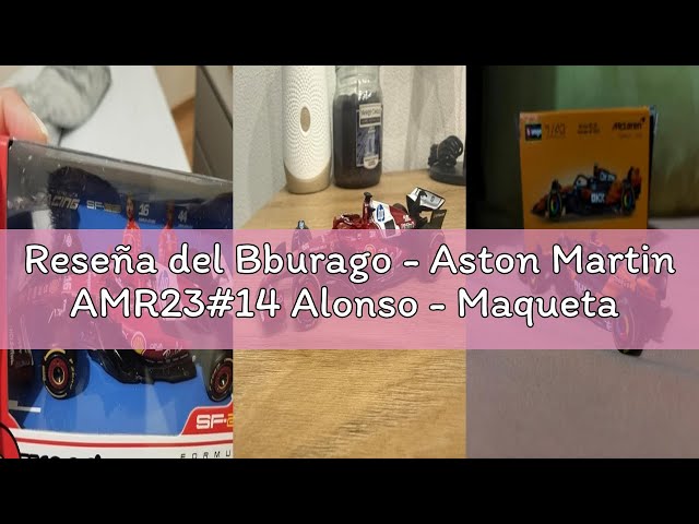 Vídeo relacionado con Bburago - Aston Martin AMR23#14 Alonso - Maqueta Realista de Coche de F1 a Escala 1:43, réplica diecast con Licencia Oficial Aston Martin, Edad Recomendada 3+ años