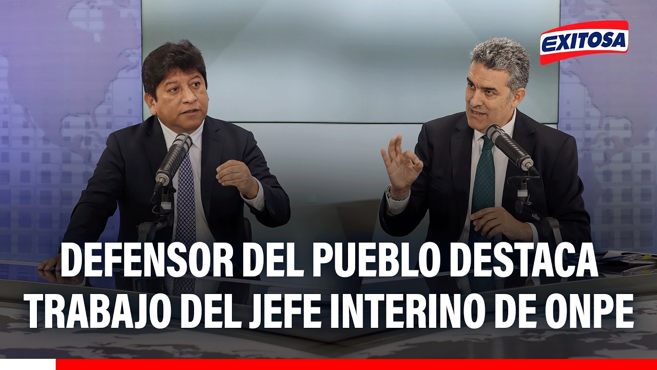 🔴🔵 Defensoría del Pueblo destaca trabajo del jefe interino de ONPE en esta segunda vuelta