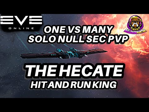 One VS MANY - Solo  PVP Null Sec - The Hecate - Hit and Run King - EVE ONLINE