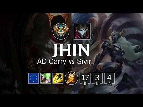 Jhin AD Carry vs Sivir - EUW Challenger Patch 8.7
