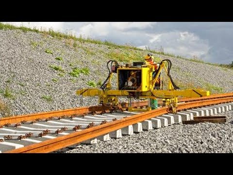 WoW! World Amazing Modern Railway Construction Machine Compilation. Railway track laying machine