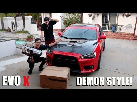 EVO X DEMON STYLE HEADLIGHT INSTALL!
