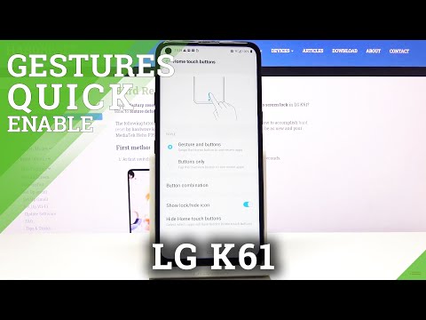 How to Enable Gesture Navigation in LG K61 - Manage Navigation Bar