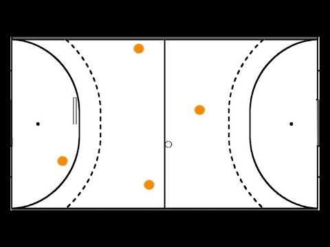 Zaaltraining omloop aanval  1