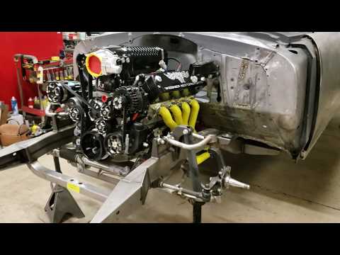 Part 17 of Metalworks ProTouring 55 Chevy build. 1000hp supercharged LS3 engine mock up.
