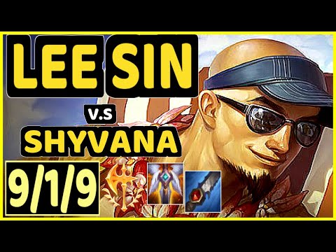 ERASUS (LEE SIN) vs SHYVANA - 9/1/9 KDA JUNGLE GAMEPLAY - BR Ranked GRANDMASTER