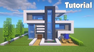 Minecraft : How to Build an Large Modern House Tutorial #6