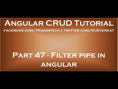 Filter pipe in angular
