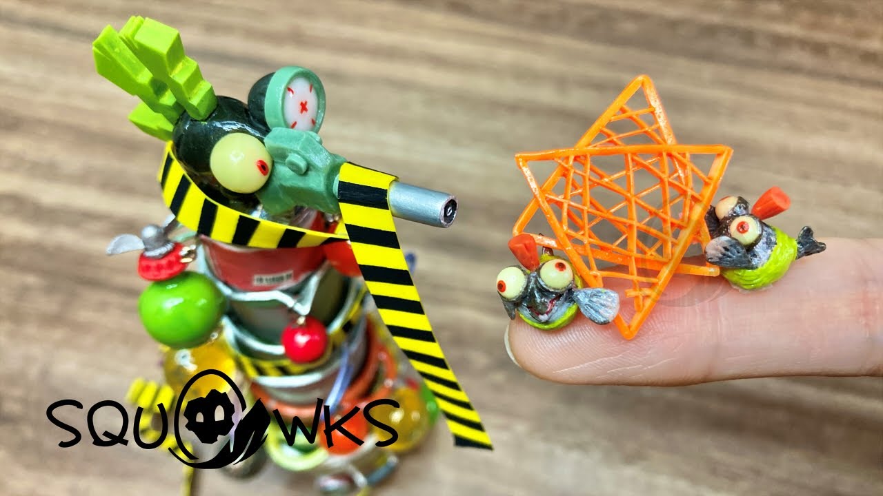 【樹脂粘土】タワー、コジャケにクリスマスツリーにされる - スプラトゥーン サーモンラン Stinger & Smallfry Christmas tree- Splatoon | DIY【Clay】