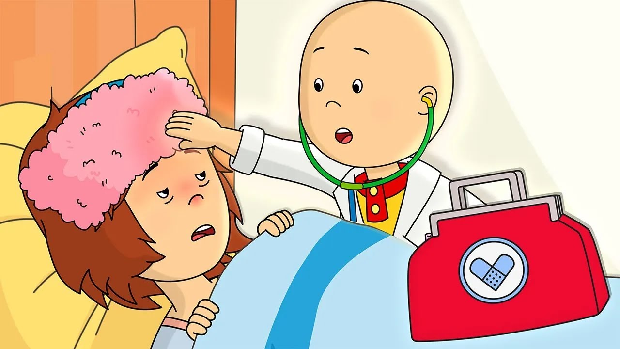 A mãe está Doente | Caillou em Português - WildBrain