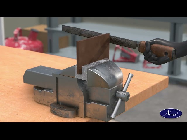 Exercises on finished material, such as aluminium brass copper stainless