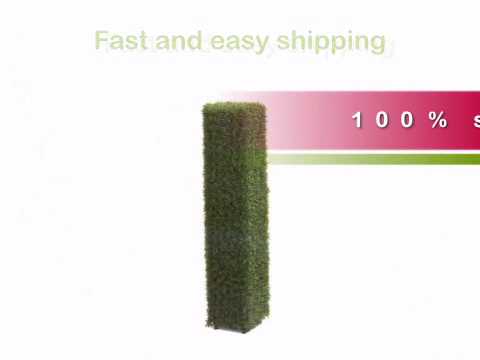 12 x 12 x 48 inch Artificial Mini Tea Leaf Hedge - artificialplantsandtrees.com