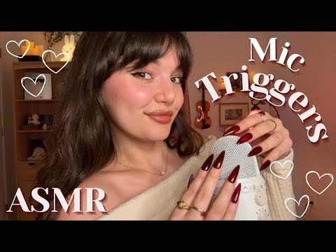 Fast and Aggressive ASMR MIC TRIGGERS ( Bare Mic Scratching, Foam Swirling, Fluffy Cover, + ) 