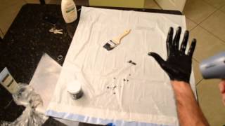 Latex - Covering a Hand with Brand X Liquid Latex Black