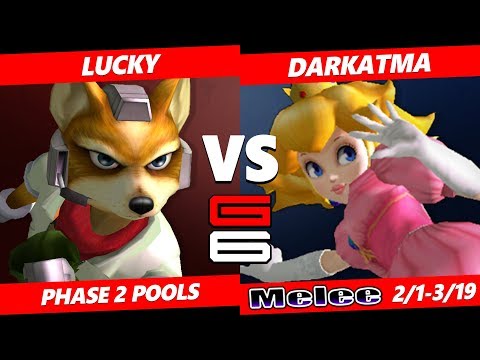 Genesis 6 SSBM - DIG | Lucky (Fox) VS Darkatma (Peach) Smash Melee R2 Pools