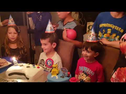 TFC chant at Evan's birthday party