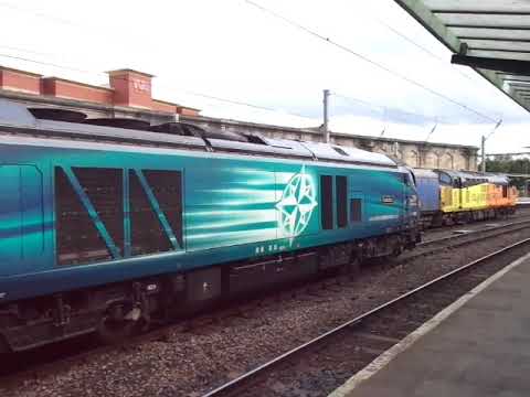 The Class 68 ‘UKLight’ Direct Rail Services (DRS) No.68001 'Evolution' was arrives at Carlisle.