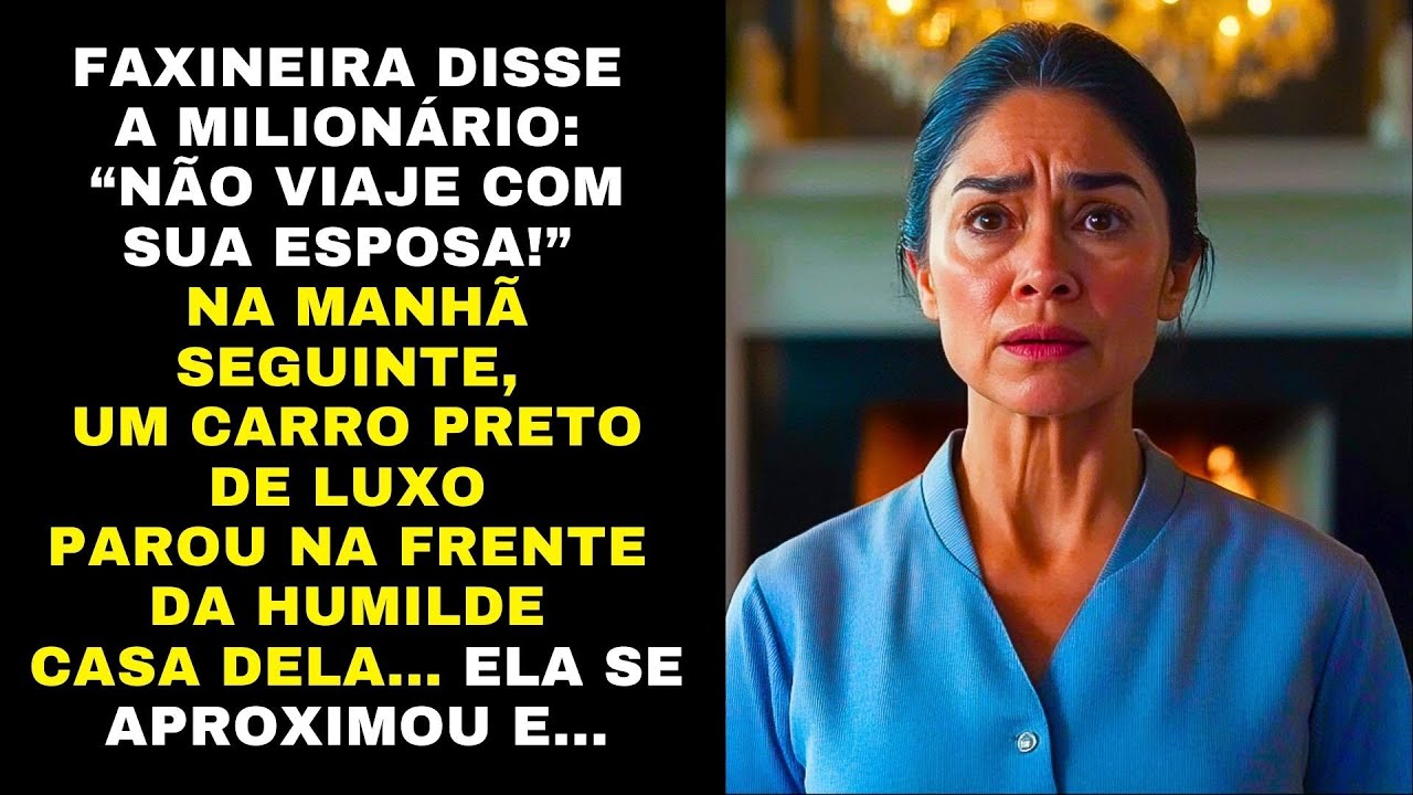 FAXINEIRA DISSE A MILIONÁRIO: "NÃO VIAJE COM SUA ESPOSA"...NO DIA SEGUINTE, HAVIA UM CARRO PRETO...