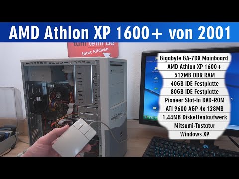 AMD Athlon (ohne XP) 1600+ von 2001 👀 Originalzustand mit Windows XP … funktioniert 100%