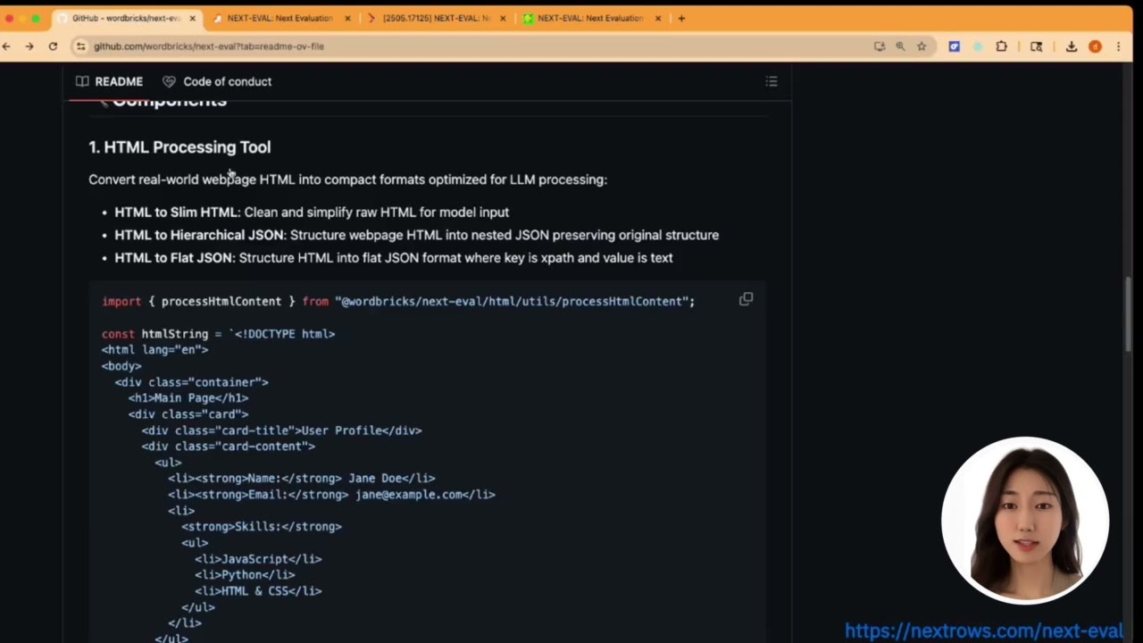 NEXT-EVAL Demo Video