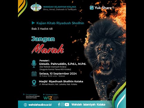 Kajian Kitab RIYADUSH SHOLIHIN BAB 3  - Hadist Ke 48 || Ust.  Pahruddin, S.Pd.I., M.Pd.