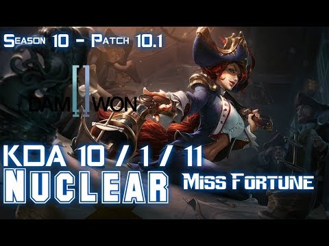 DWG Nuclear MISS FORTUNE vs APHELIOS ADC - Patch 10.1 KR Ranked