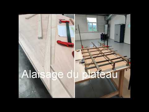 Table Transition par Samuel BROS, apprenti en BMA ébéniste, Afpia Est-Nord