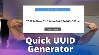 A quick UUID generator (universal unique identifier)