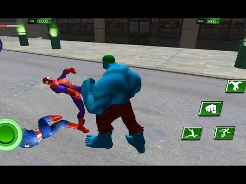Monster Superhero City Fighting Battle - Incredible Monster Vs Spider Vs Captain Vs Gangster Android