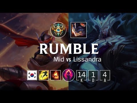 Rumble Mid vs Lissandra - KR Master Patch 8.24