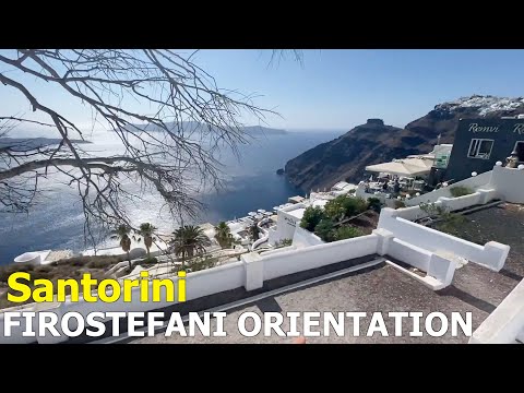 Firostefani, Santorini - orientação visual entre Fira e Imerovigli
