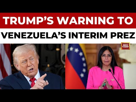 US President Donald Trump Warns Venezuela's Delcy Rodriguez: Behave Or Face Consequences