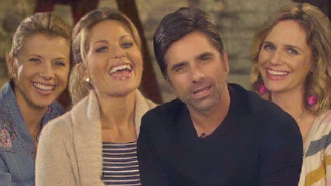 The Cast of Fuller House Tries to Touch John Stamos’ Hair // Omaze