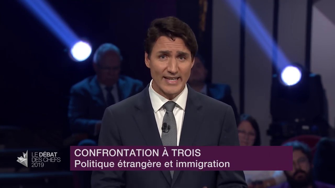 Elizabeth May, Justin Trudeau and Jagmeet Singh debate immigration and relations with the U.S.