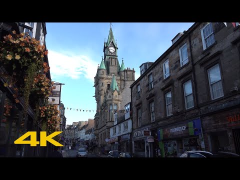Dunfermline Walk: Town / City Centre【4K】