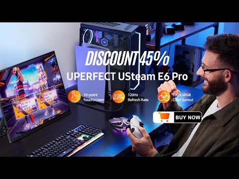 UPERFECT USteam E6 Pro 18.5" Portable Monitor Touch Screen 120Hz Smart Gaming Display For Laptop Mac