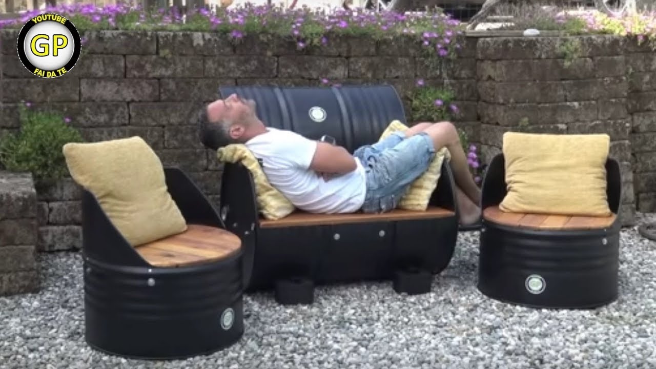Watch Make a Chairs and Sofa with 200 liters bins - Diy Now Make a Chairs and Sofa with 200 liters bins - Diy