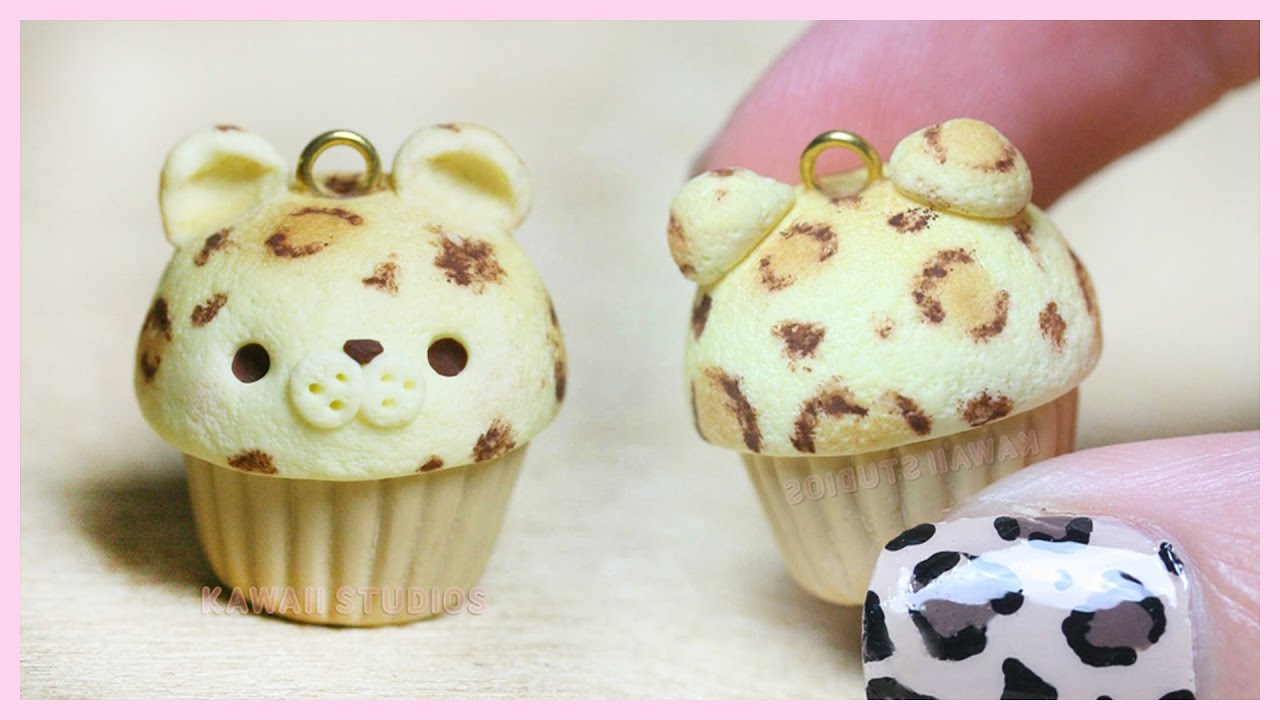 Kawaii Leopard Cupcake ● Polymer Clay Charm Tutorial