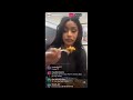 Cardi B EATS her Thanksgiving Dinner at 2:30am in the morning | IG LIVE 11/24/23