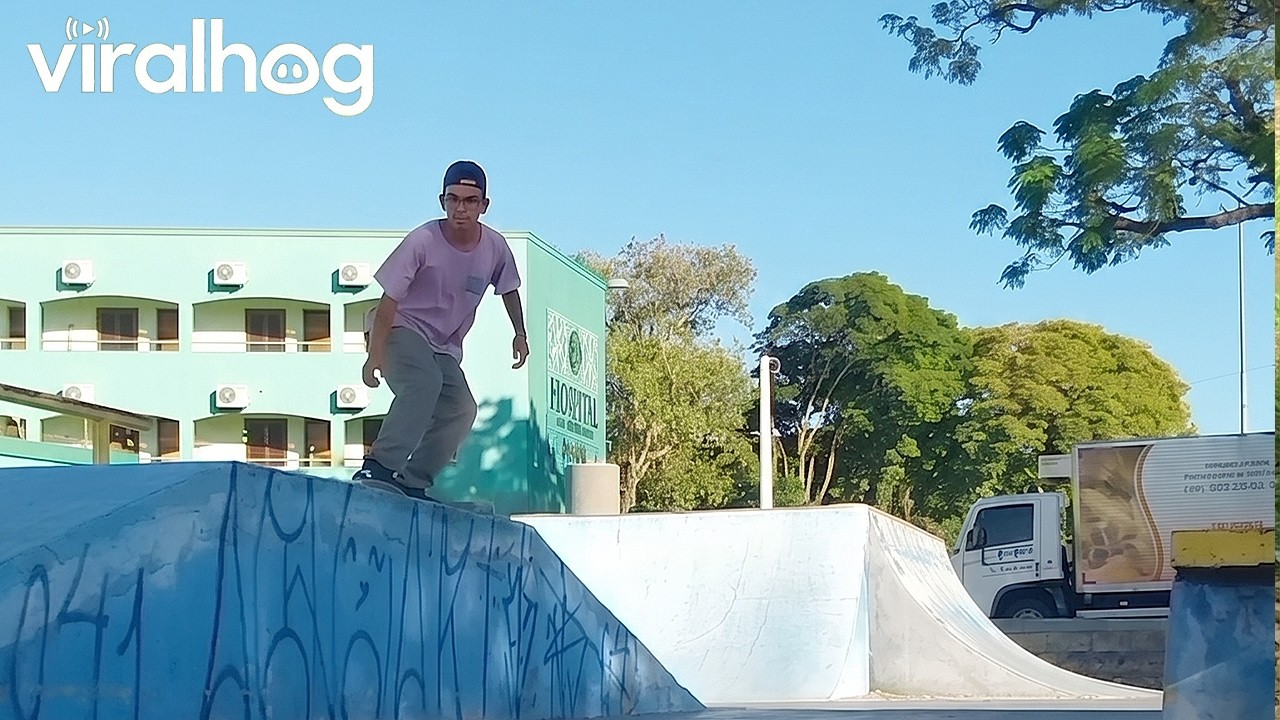 Skateboard Lands Between Legs During Trick || ViralHog