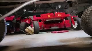 how to change the mower deck engaging cable on a Craftsman LT1000 riding lawn mower year 02. 42 deck