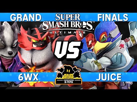 Smash Ultimate Tournament Grand Finals - 6WX (Incineroar / Wolf) vs Juice (Falco) - CNB 180