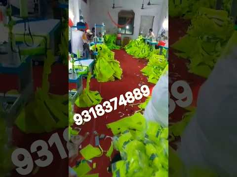 45 gsm green fabric safety jacket