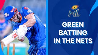 Cameron Green batting in the nets | Mumbai Indians
